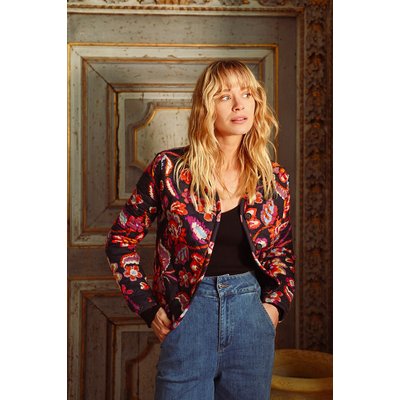 Veste courte fleurie femme clearance