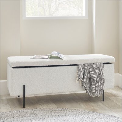 Bouclé Storage Bench SO'HOME