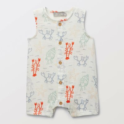 Combinaison courte en gaze de coton BIO GOTS BOUT'CHOU