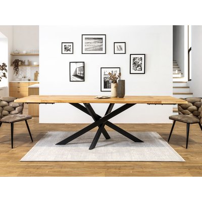 Table à manger 160 à 240 cm cm  bois massif, ALIZEE BOBOCHIC