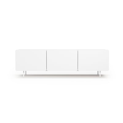 Meuble TV placard 3 portes arrondies, BISCUIT HERDASA