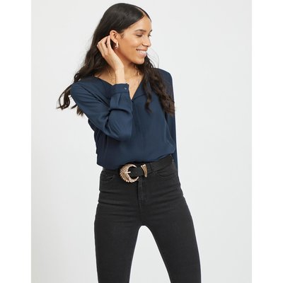 Bluse mit V-Ausschnitt und langen Ärmeln VILA