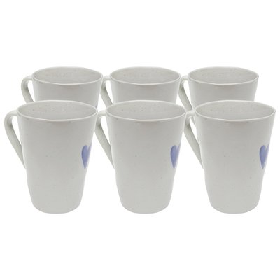 Lot de 6 mugs, CUORI KARE DESIGN