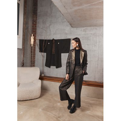 Pantalon droit 7/8ème en jacquard LA FEE MARABOUTEE