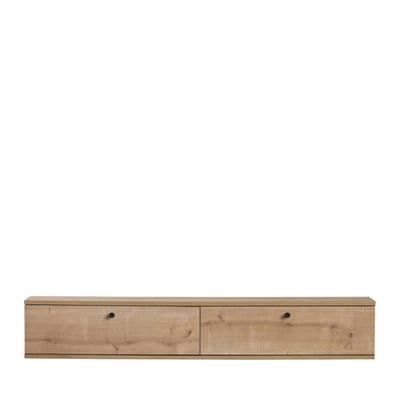 Meuble tv suspendu 2 portes en bois L160cm- YARA DRAWER