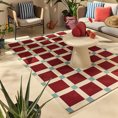 Tapis extérieur à motif damier POSITANO NAZAR RUGS