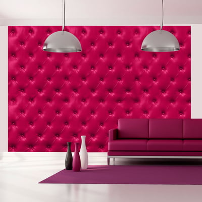 Papier peint intissé panoramique Fuchsia rhombuses EDEN