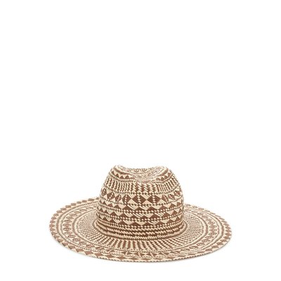 Chapeau En Paille Motif Géométrique GUESS