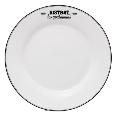 Lot de 6 assiettes en céramique BISTROT SECRET DE GOURMET
