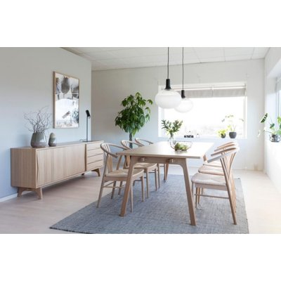 Chaises en chêne blanchi et assises tressées (lot de 2) - ASTA HELLIN, DEPUIS 1862