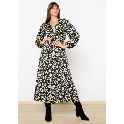 Robe cache-coeur à imprimé léopard LOLALIZA