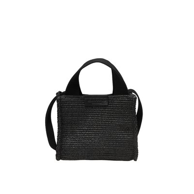 Sac à bandoulière small en aspect raphia-basting MARC O'POLO