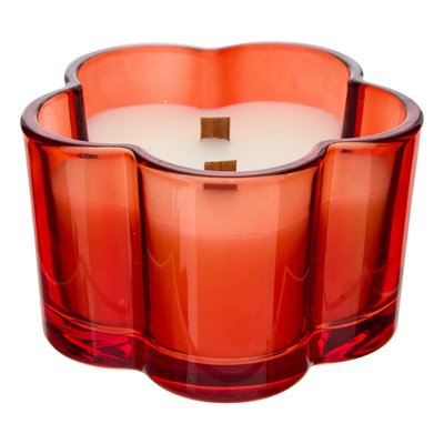 Bougie parfumée 2 mèches fleur pot en verre CHA CHA POP ATMOSPHERA