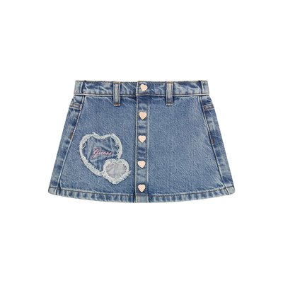 Jupe En Jean Écussons En Cœur GUESS KIDS
