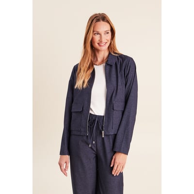 Veste courte droite en jean doublée BREAL
