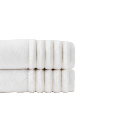Drap de bain coton MON ANGE CARRE BLANC