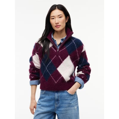 Pull jacquard col montant zippé TOMMY JEANS