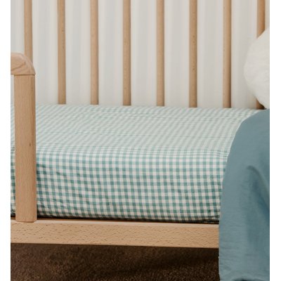 Drap housse bébé en percale de coton bio, VICHY KADOLIS
