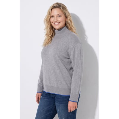 Pull en maille fine, col montant ULLA POPKEN