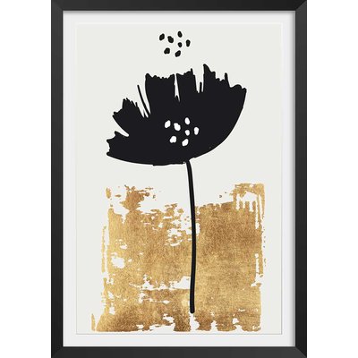 Poster fleur pollen doré HEXOA