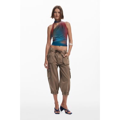Desigual - Pantalon cargo capri DESIGUAL