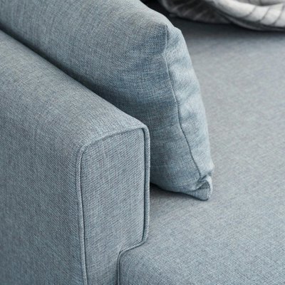 Canapé d'angle convertible bleu gris - côté droit SPLIT PIER IMPORT