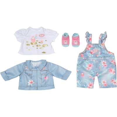 Baby Annabell Active Deluxe Jeans 43cm avec veste, chemise, pantalon et chaussettes. ZAPF CREATION