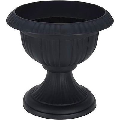 Cache-pot classique en polyéthylène anthracite 39x39x36cm WADIGA