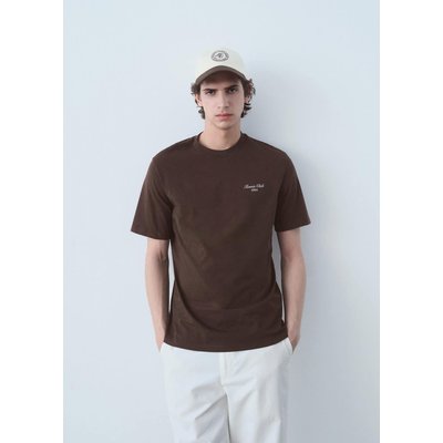T-shirt 100 % coton texte MANGO MAN