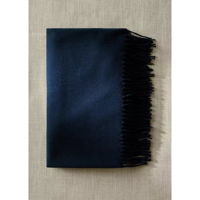 Couverture douce détail franges MANGO HOME
