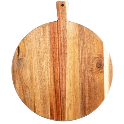 Planche à découper ronde en bois d'acacia 33x33x40cm WADIGA