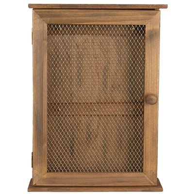 Boîte à clés murale en bois grillagé 28x9x40cm WADIGA