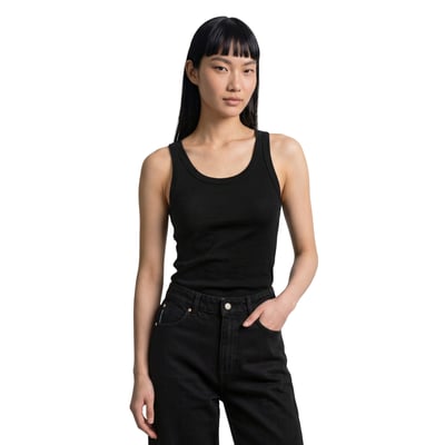 Débardeur côtelé slim en jersey stretch de coton bio MARC O’POLO DENIM