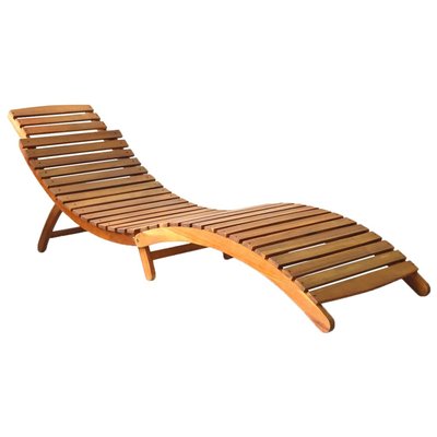 Chaise longue en bois d'acacia HOME MAISON