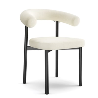 Lot de 2 chaises en tissu tramé toucher doux HARPER SIA HOME