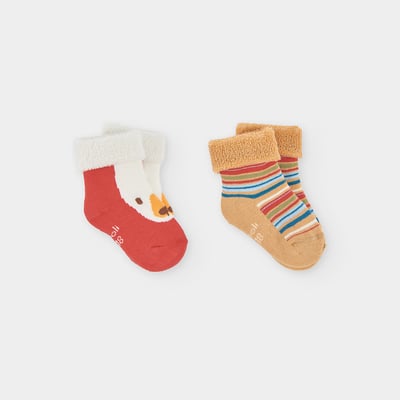 Lot chaussettes bébé imprimé canard BOBOLI