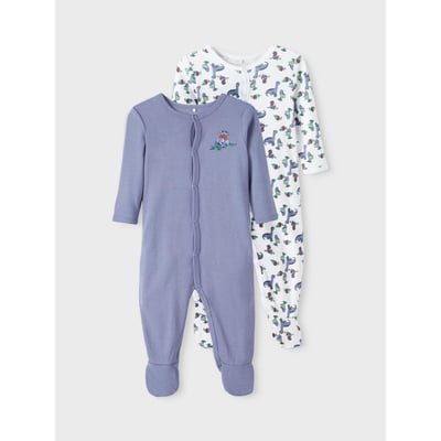 KISLOVE Lot De 2 Pyjamas Bébé Garçon Ou Fille En Coton - Grenouillère Boutons Pression 0-12 Mois
