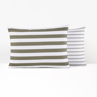 Canyon Striped 100% Cotton Pillowcase LA REDOUTE INTERIEURS