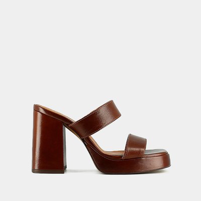Mules cuir à talon Bilal, fabriquées en Europe JONAK