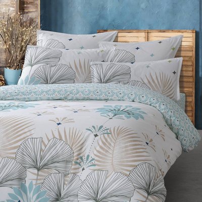 Parure housse de couette percale de coton avec 2 taies 50x70 cm NOA SENSEI MAISON