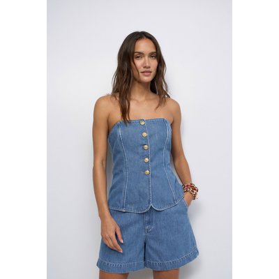 TOP BANDEAU EN LIGHTDENIM SALSA JEANS