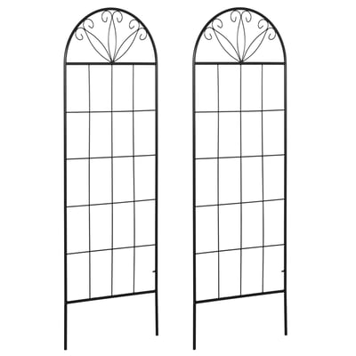 Tonnelle de jardin Métal Noir OUTSUNNY