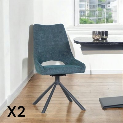 Chaise contemporaine pivotante lagon (lot de 2) LIGURIE PIER IMPORT
