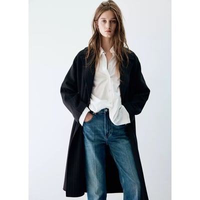 Manteau laine fait main oversize MANGO