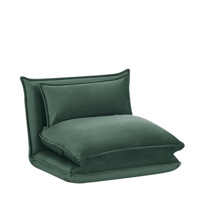 Chauffeuse convertible 1 place en velours - Nala DRAWER