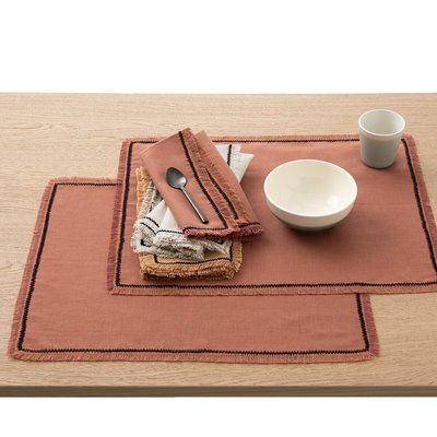 Lot de 2 sets de table métis lin/coton Menorca LA REDOUTE INTERIEURS