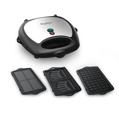 Gaufrier, croque monsieur breaktime +3 plaques SJ611810 MOULINEX