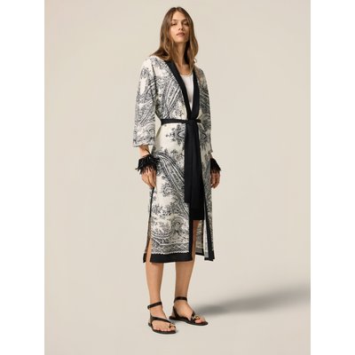 Kimono en satin de viscose fantaisie OLTRE