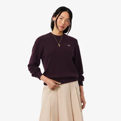 Pull relaxed fit col rond coton LACOSTE