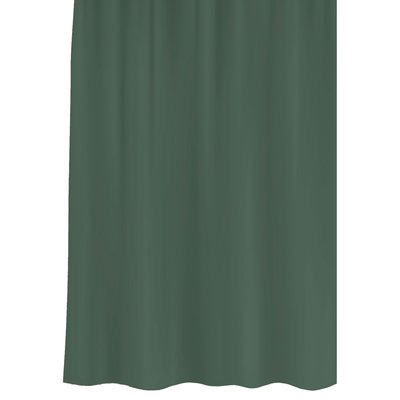 Rideau de douche plastique vert avec 12 anneaux 180x200cm WADIGA